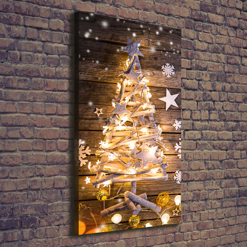 Shining Christmas Tree - Wrapped Canvas Print