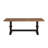 Fortville 78" Solid Wood Oak Finish Top Dining Set With Spindle Back Chairs - 6-Piece, Antique Black Base Table, Antique Sage Base Chairs And Bench-605803894-605803895