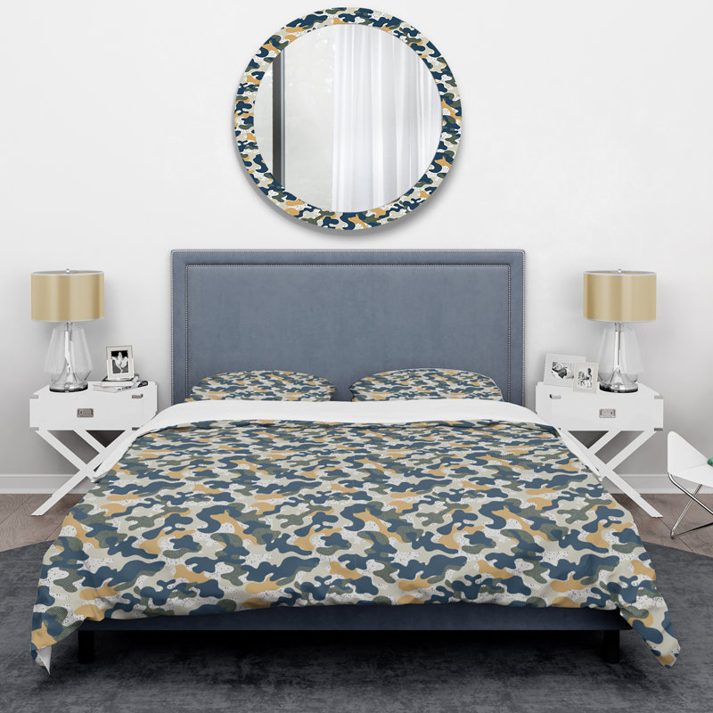 Papier peint camouflage Mimetic - ensemble de housse de couette abstrait - microfibre de polyester