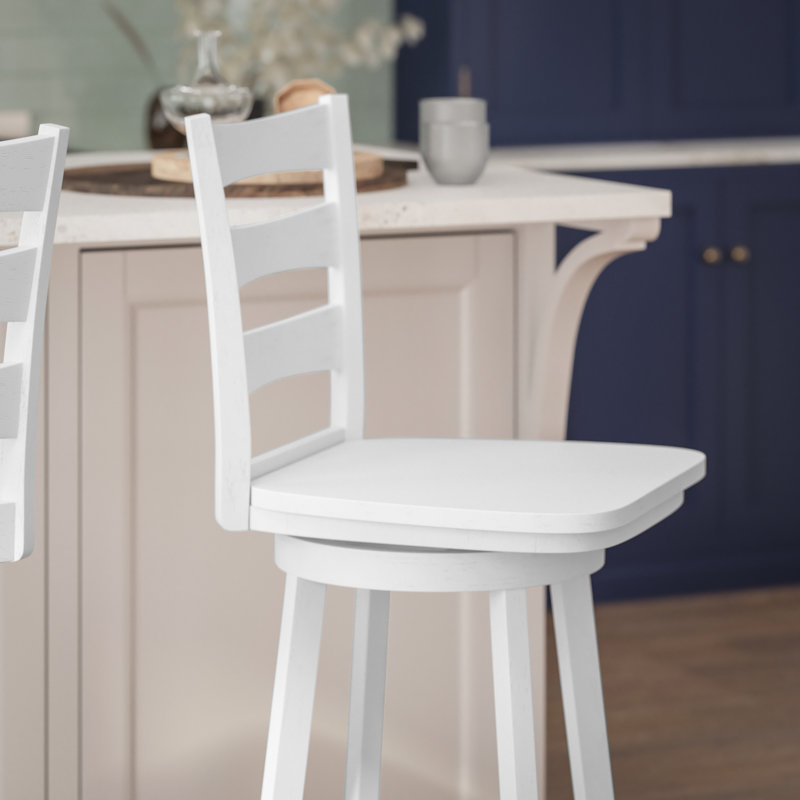 Swivel Counter Stool, White Wash