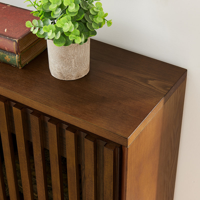 Buffet Cabinet with Storage, Walnut Brown