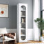 Armoire haute avec porte vitrée et 6 tablettes