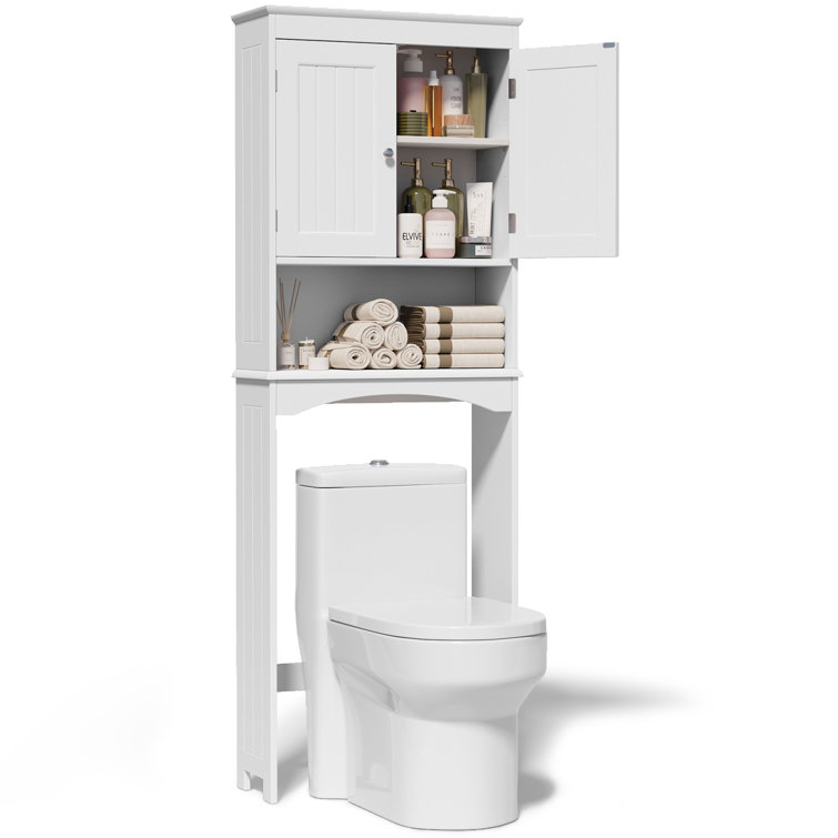 Datonye 23.7" W x 66.1" H x 9.1" D Over-The-Toilet Storage