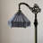 Tiffany Floor Lamp Blue Pink Stained Glass Hexagon Gooseneck Adjustable Metal Base