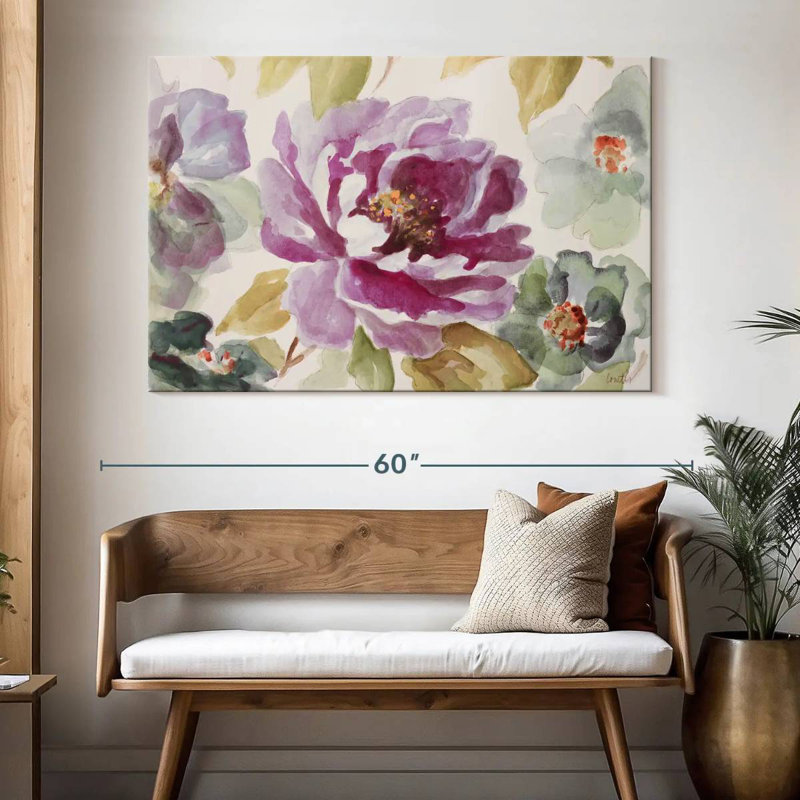 Harnek Purple Florals, 34" H x 51" W