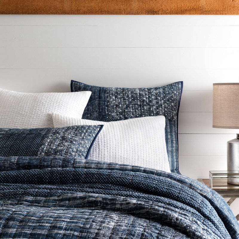 Seychelles Quilted Sham, Euro, Dove White
