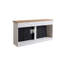 Meuble télé 60 po pour téléviseur de 70 po ou moins avec foyer électrique intelligent de 50 po, blanc