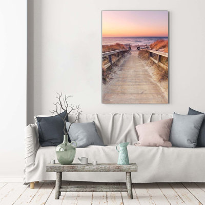 Path to the beach 1 Piece Wrapped Canvas Wall Art