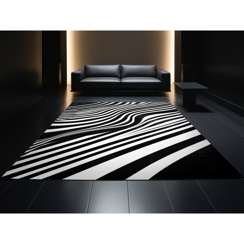 Tapis à motif géométrique doux et moelleux de couleur Midwood, 7 x 10