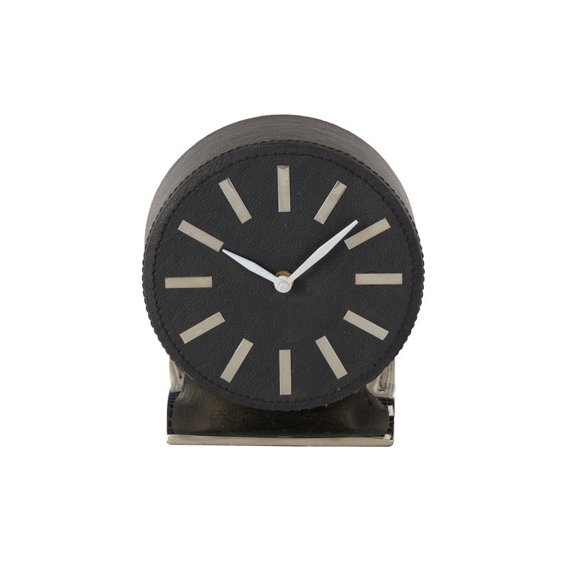 Traditional Mechanical Tabletop Clock in Black