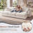 137.7" Modular Sofa Oversized Cloud Couch With 3 Ottoman And 2 Built-In Storage Side Tables-864715698