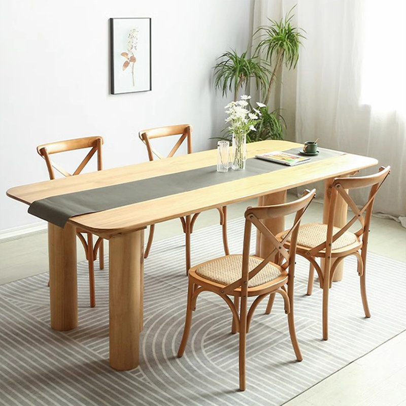 Table de salle à manger Burlywood, H 29,53 po x L 70,87 po x l 31,5 po