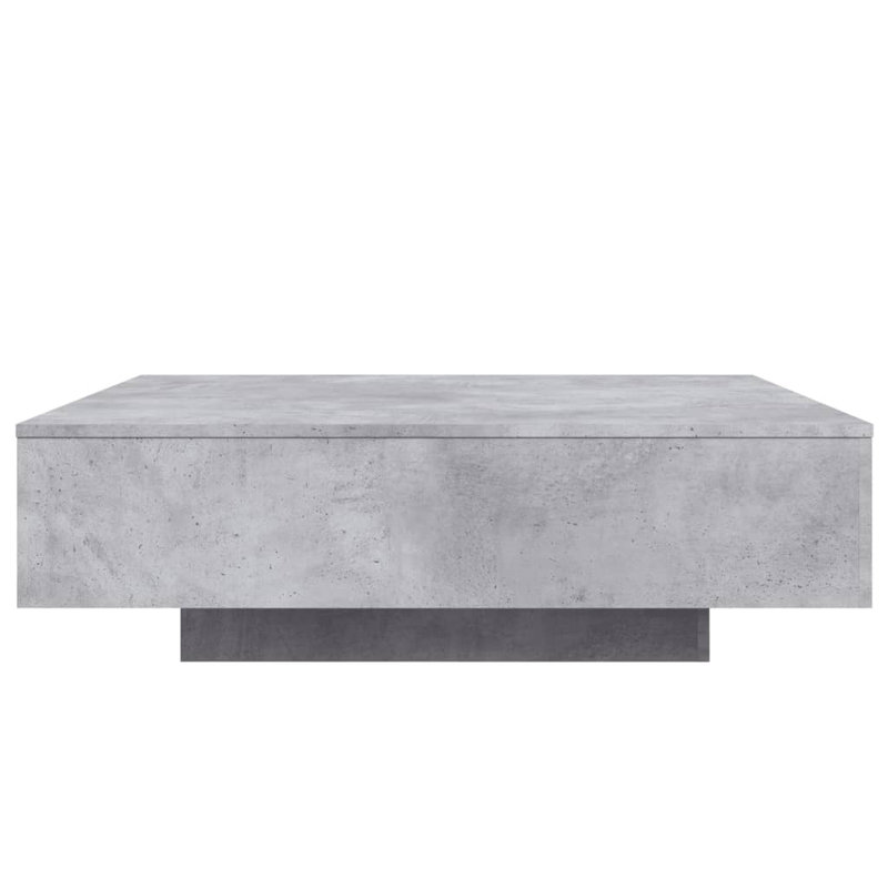 Table basse d'appoint pour salon vidaXL, H 12,2 po x L 39,37 po x l 39,37 po, Gris béton