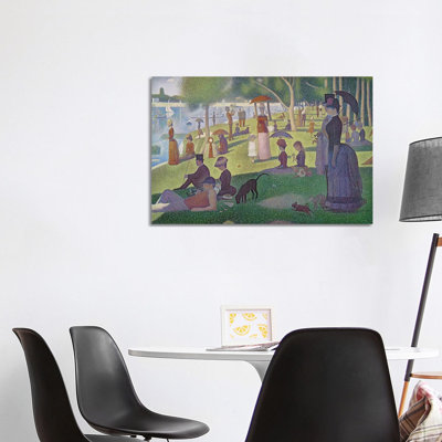 Sunday Afternoon on the Island of La Grande Jatte, 1884-86 by Georges Seurat - 1 Piece Painting on Canvas