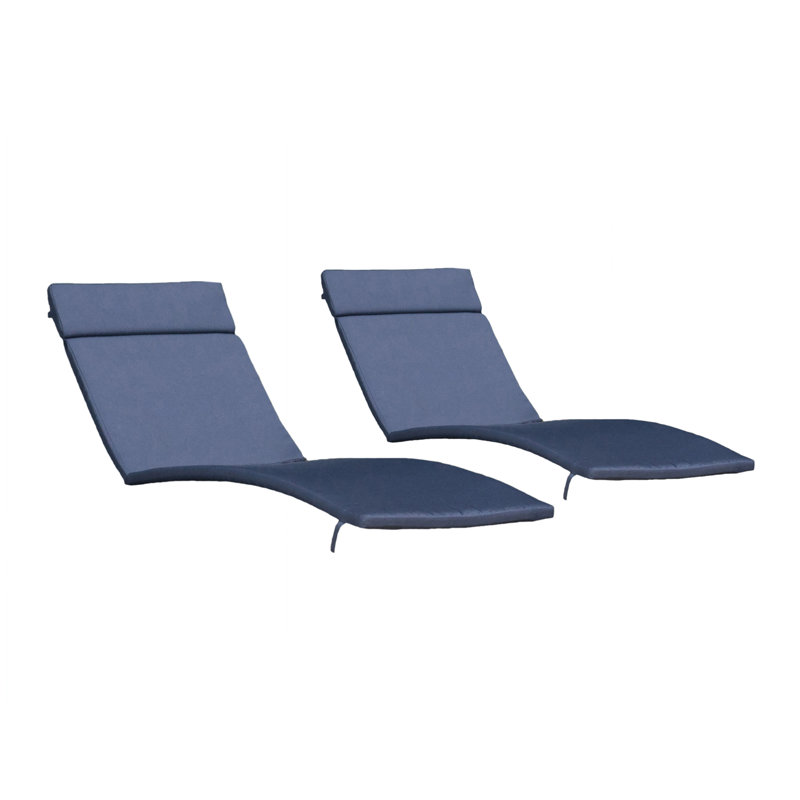 Cara IndoorOutdoor Chaise Lounge Cushion, Navy