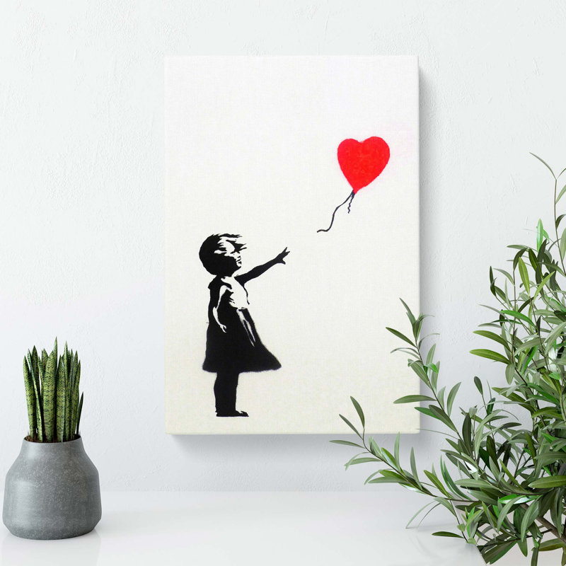 Girl with Red Balloon - Wrapped Canvas, 50.8 cm H x 35.6 cm W