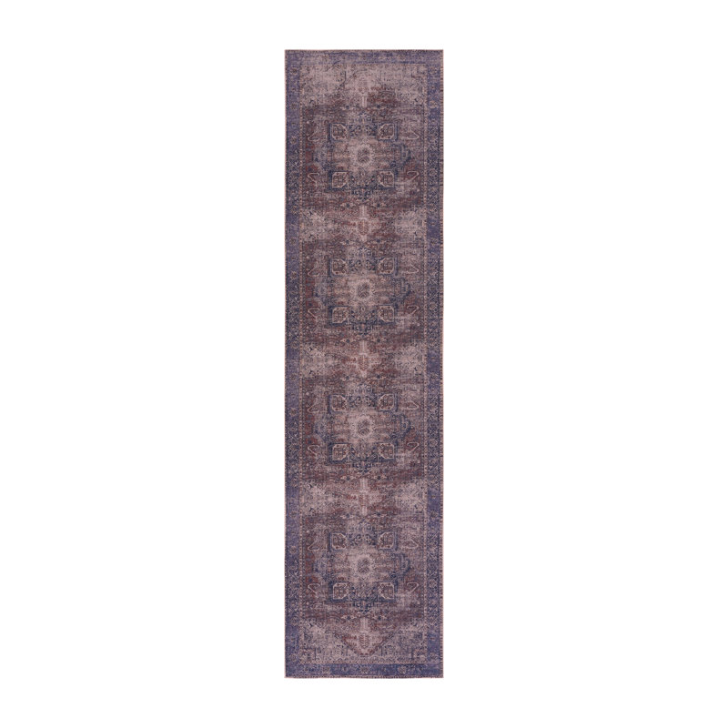 2'6''x10' Runner, Washable Rug, Low-Pile, Non-Slip, Non-Shedding, Foldable, Kid & Pet Friendly - Area Rugs for living room, bedroom, kitchen rug (Burgundy, 2'6''x10')