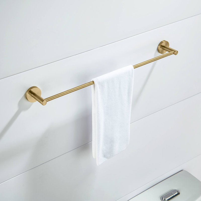 Barre à serviettes murale 24 po, H 2,13 po x l 24 po x P 2,88 po, Laiton brossé