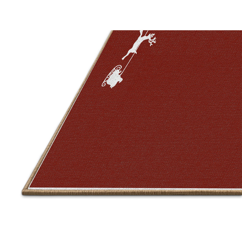 Tapis de noël zone rouge, Rectangle 4 pi x 6 pi