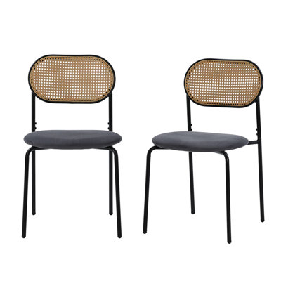 2 Alecsis Side Chairs in Grey