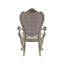 Chaise avec accoudoirs en velours capitonné Hristina