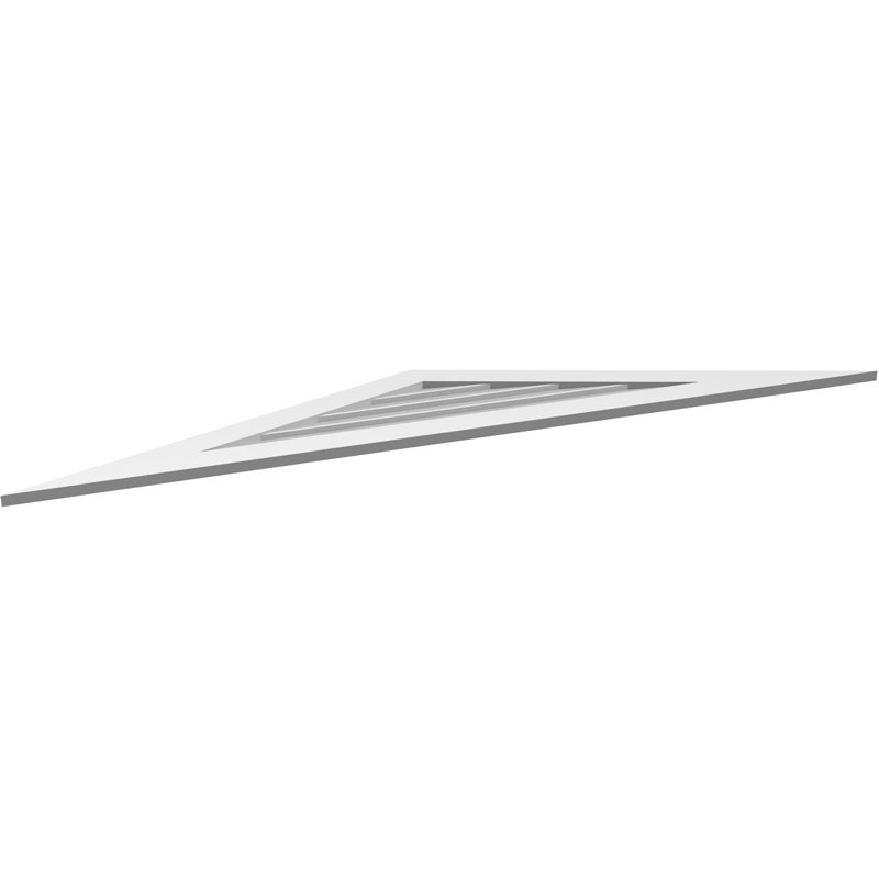 Ventilateur à pignon en uréthane non fonctionnel à fixation triangulaire brun clair 12/12, H 12,875 po x l 62 po x P 1 po