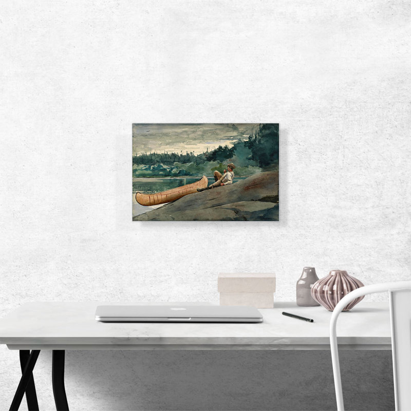 «The Guide 1895» par Winslow Homer, reproduction d'art sur toile tendue, H 12 po x l 18 po x P 0,75 po
