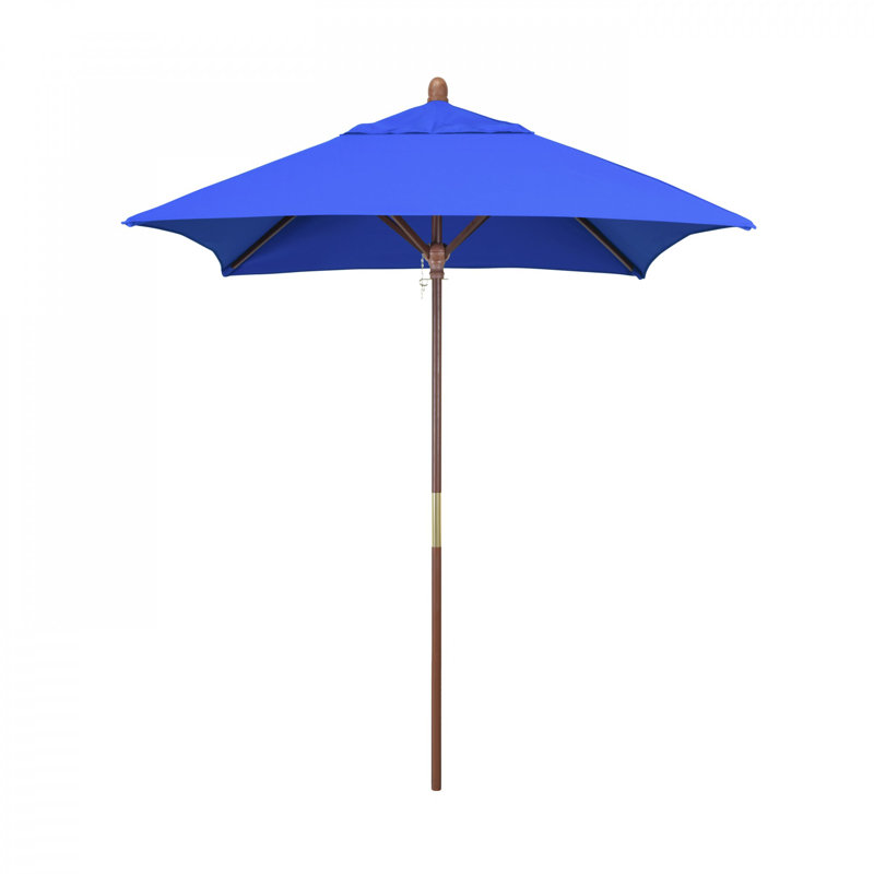 Parasol de marché carré 6 pi Yaritza, Toile Sunbrella® bleu pacifique