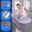 Baignoire gonflable Serenelife avec tapis de massage à bulles, comprend un coussin gonflable assorti, un porte-gobelet et une télécommande pour l'éclairage à DEL et un tapis à bulles, avec support pour dossier et accoudoirs