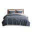 Ensemble de courtepointe en coton 3 pièces luxueux bleu marine - très grand antimicrobien-122941306