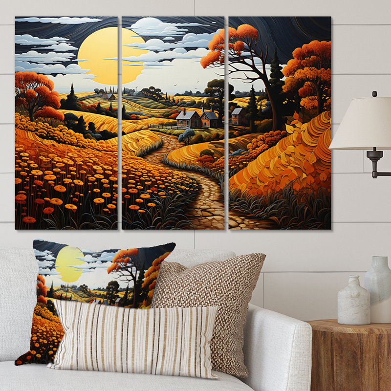 Ensemble de décoration murale Farm Golden Harvest Pastoral I - Paysages