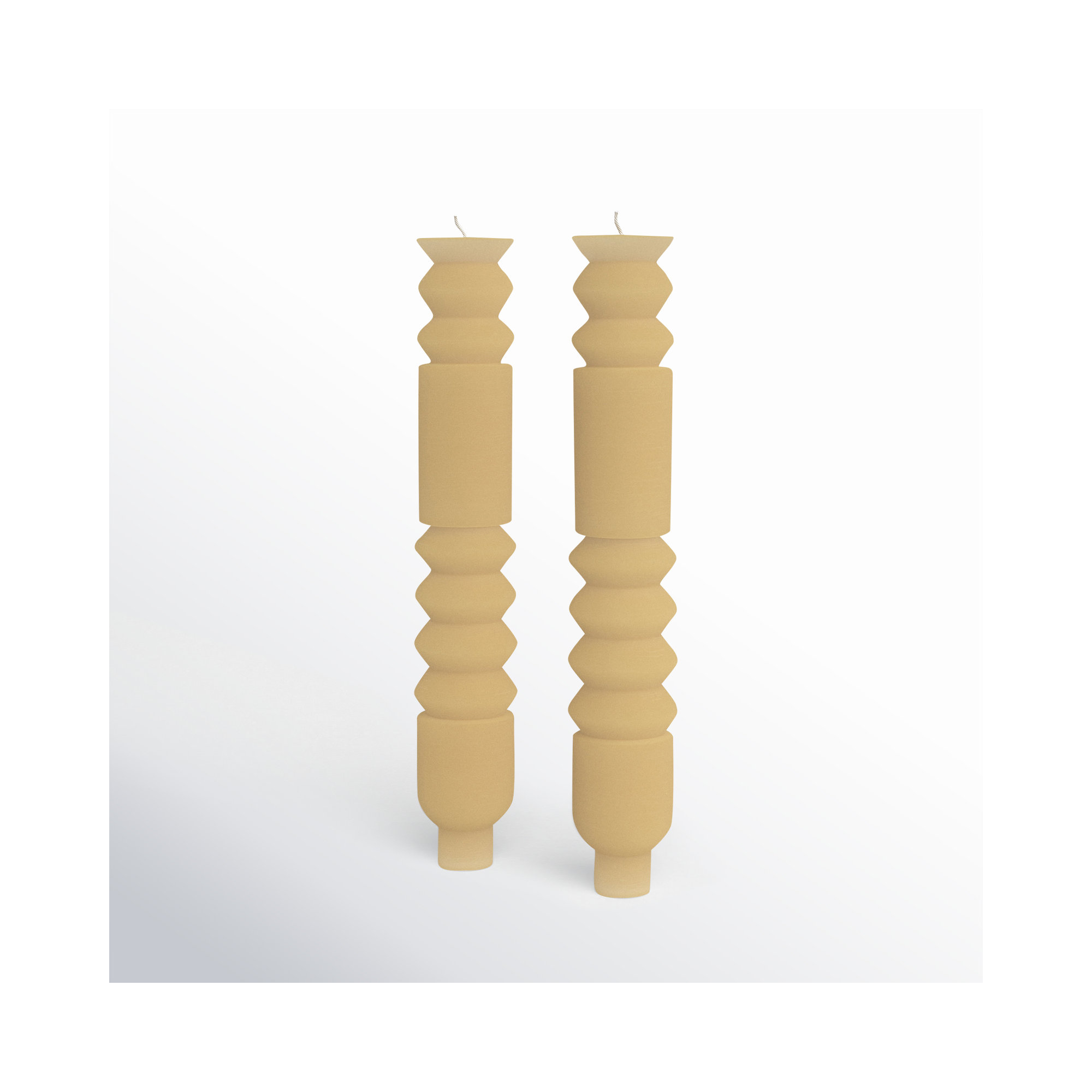 Artemis Unscented Taper Candles in Box, Cream