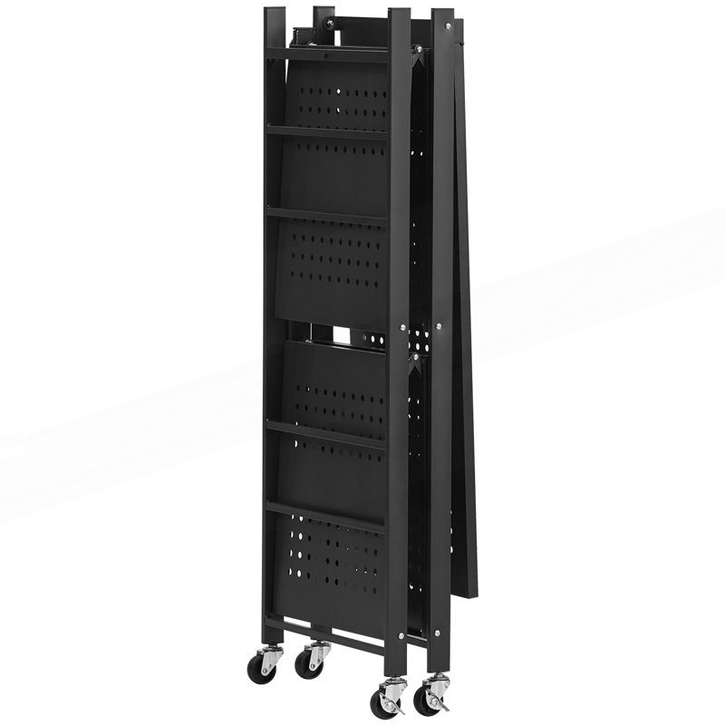Étagère de rangement pliable à 3 niveaux avec roulettes 30 po x 13 po x 36 po