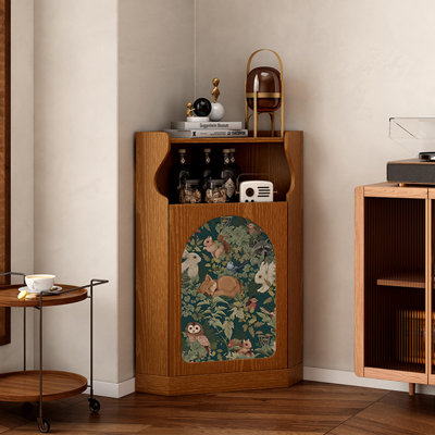 Armoire d'angle moderne avec rangement ouvert