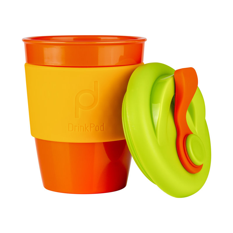 Drink Pod Plastic Travel Mug, Autumn/Orange