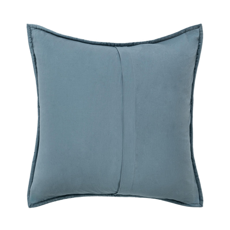 Bari Velvet Rayon Euro Sham, Stone Blue