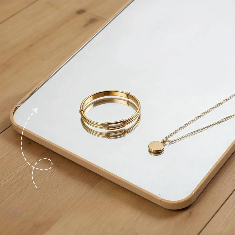 Rectangular Full Length Gold Mirror