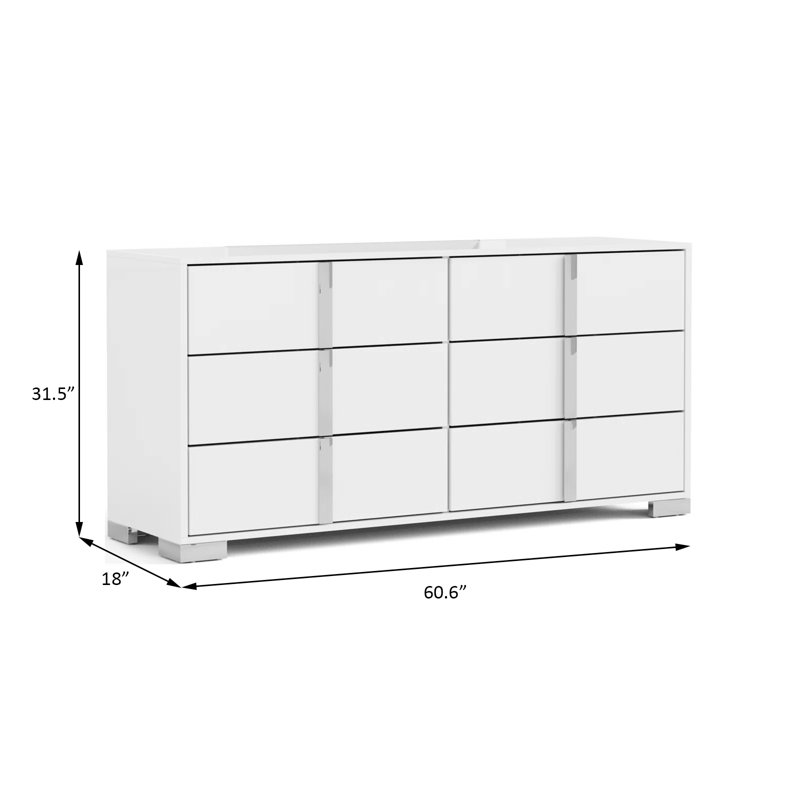 Commode Sinistra, blanc, Blanc