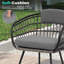 Ensemble repas pour 10 personnes avec trou pour parasol et coussin amovible-1823371627