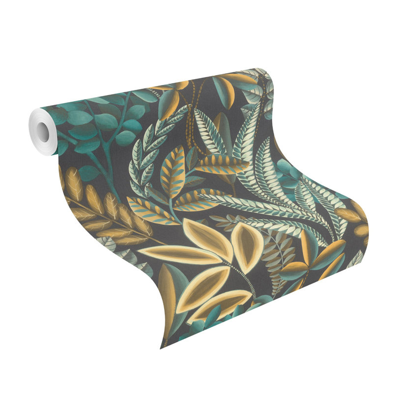 Rouleau de papier peint L 33 pi x l 20,9 po Jaceton Liani, Bleu