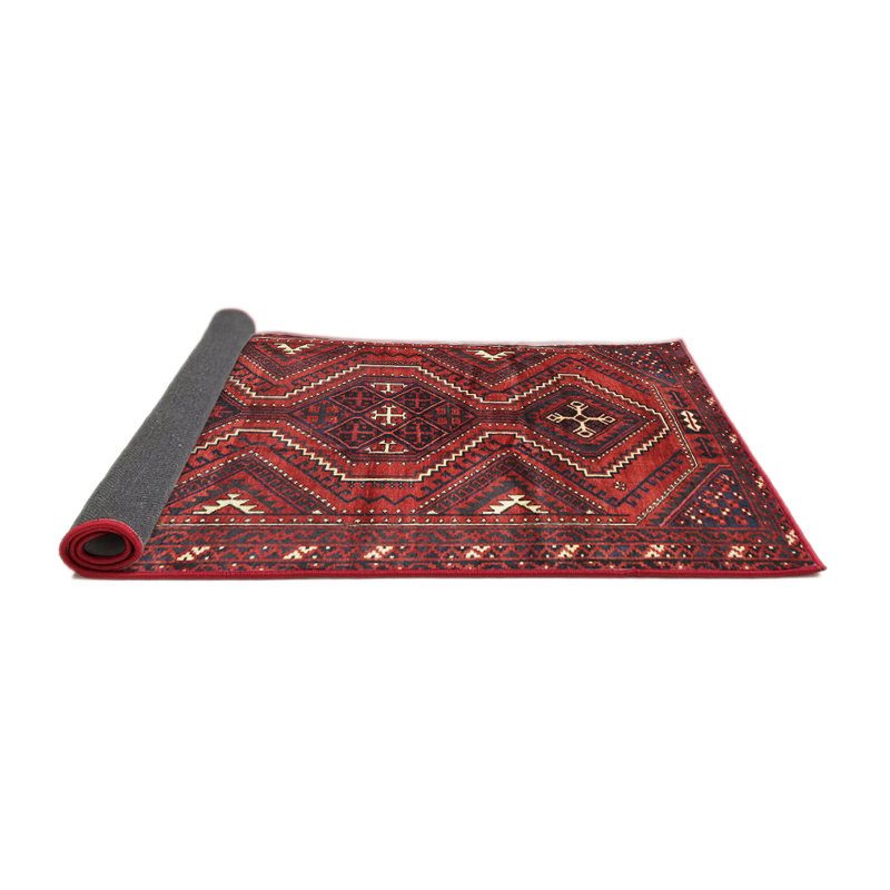 Tapis rouge / bleu Southwestern, Rond 6 pi
