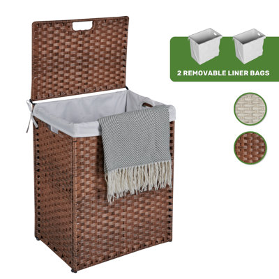 Panier à linge avec poignées
