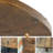 47.2" Round Dining Table for 4‑6, Industrial Kitchen Table with Metal Pedestal Base & Storage Shelf-973922982