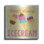  «Icecream» par Erin Clark, art mural en métal, 24 po x 24 po-1299876677