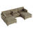 Maelina U-Shaped Corduroy Modular Sectional-119222695-107665275