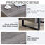 Table basse 47,2 po x 23,6 po en bois aggloméré texturé noir et gris. Autocollant texturé gris, revêtement en métal noir par pulvérisation, table basse en bois aggloméré. Présentant un style moderne et simple.