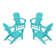 Nautical 4-Piece Adirondack Conversation Set