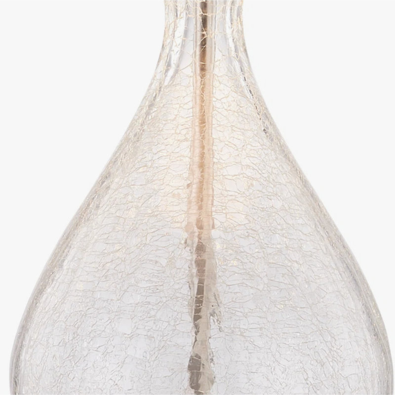 Lampe de table 2 pièces 33 cm L x 33 cm P x 58 cm H Verre Nickel