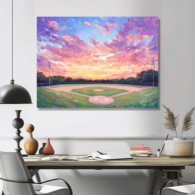 Baseball Field At Sunrise II - Sports Wall Art, impression de baseball sport