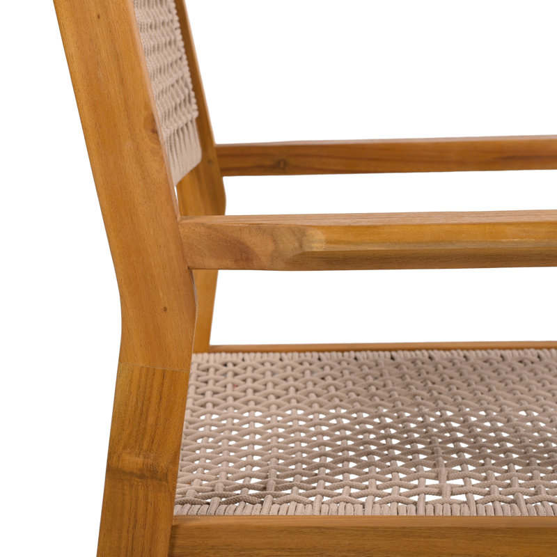 Chaise tressée brun clair, Marron clair, 1